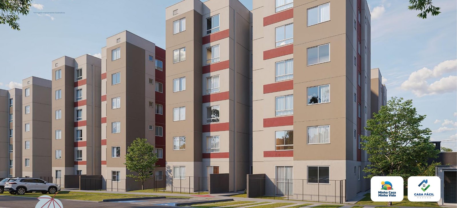 Perspectiva ilustrada do Mendoza Residencial